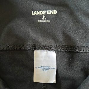 Lands’ End basic black leggings with wide waist band size M